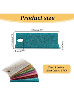 Placas de Nombre Acrílicas 16Pcs AHANDMAKER para Vaso 40Oz 2