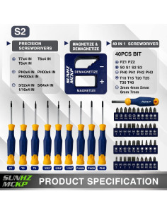 Juego de Destornilladores Magnéticos SUNHZMCKP 66 Piezas 2