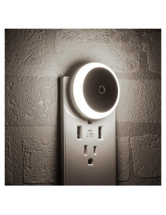 Luz Nocturna LED Enchufable myCozyLite 2 Paquete Blanco Frío