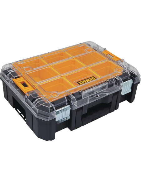 Organizador DEWALT TSTAK con tapa transparente 7 compartimentos Organizador DEWALT TSTAK con tapa transparente 7 compartimentos