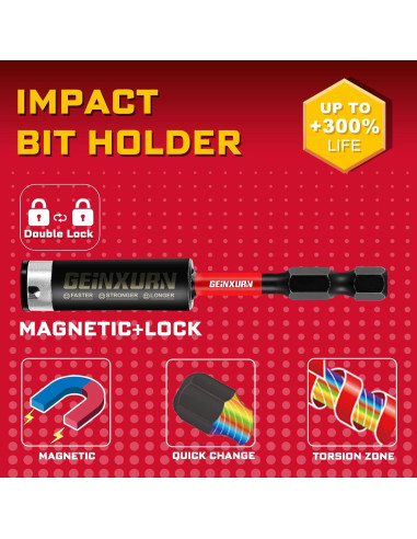 Set 51 Puntas Destornillador PH2 Geinxurn Anti-deslizante