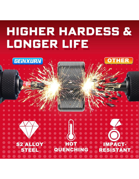 Set 51 Puntas Destornillador PH2 Geinxurn Anti-deslizante