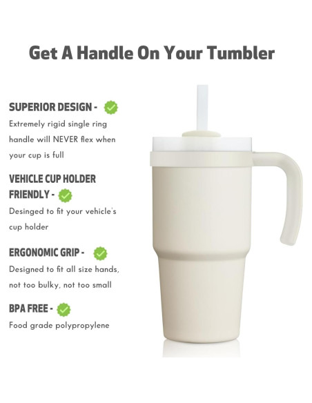 Mango para Tumbler Wefanify 20 oz Quencher H2.0 Crema