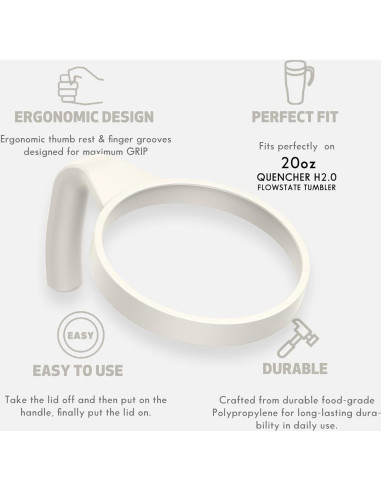 Mango para Tumbler Wefanify 20 oz Quencher H2.0 Crema