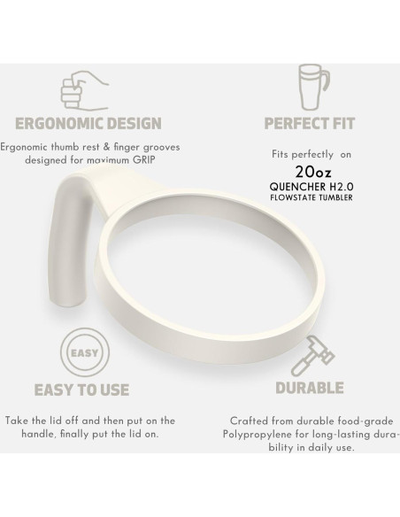 Mango para Tumbler Wefanify 20 oz Quencher H2.0 Crema