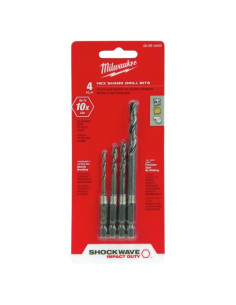 Brocas Hexagonales de Impacto Milwaukee 4 Piezas 1/8 a 1/4"
