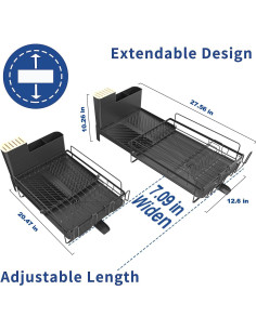 Escurridor de Platos Expandible Runnatal 32 cm x 54 cm Drenaje 2