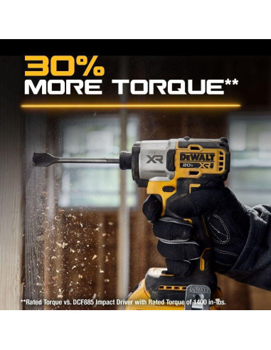 Destornillador de Impacto DEWALT 20V Inalámbrico 3 Velocidades