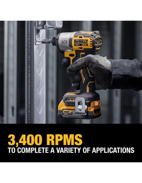 Destornillador de Impacto DEWALT 20V Inalámbrico 3 Velocidades