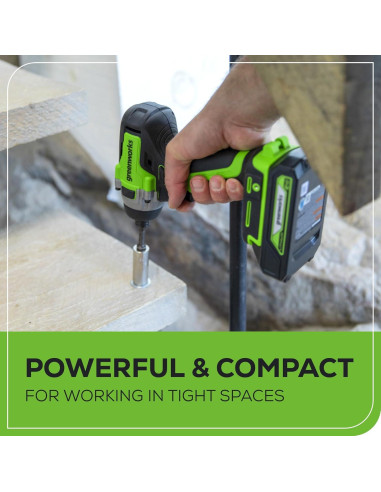 Destornillador de Impacto Greenworks 24V 2650 Nm 3 Velocidades