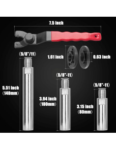 Eje de Extensión Pomsare para Amoladora Angular 80-140mm 2