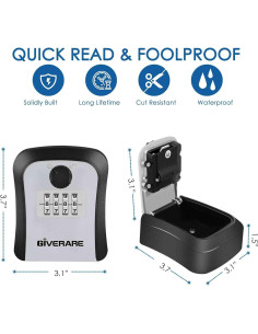 Caja de Bloqueo de Llaves GIVERARE 4 Dígitos Impermeable 2