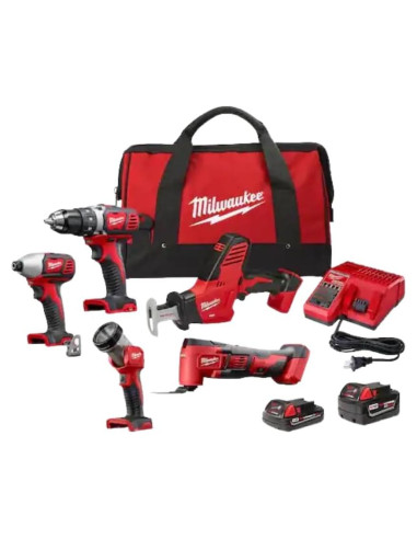 Kit Inalámbrico Milwaukee M18 7 Herramientas 18V con Baterías