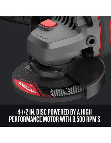 Amoladora Angular CRAFTSMAN V20 11,43 cm Batería y Cargador