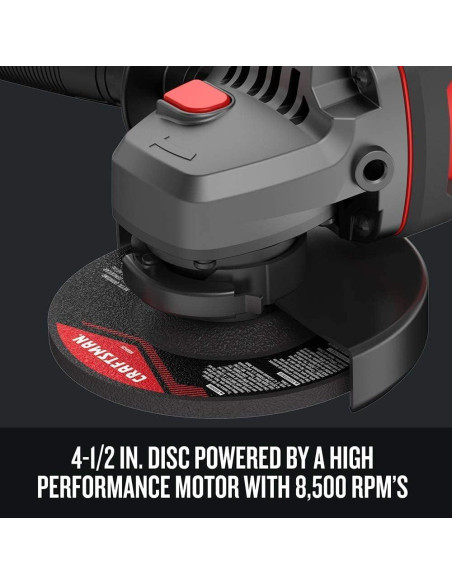 Amoladora Angular CRAFTSMAN V20 11,43 cm Batería y Cargador