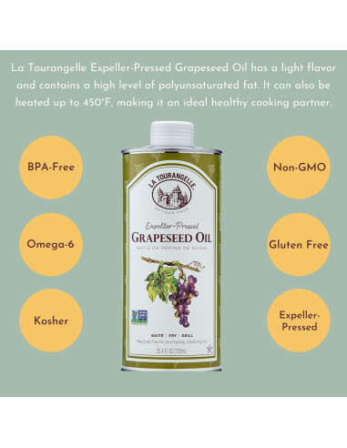 Aceite de Semilla de Uva La Tourangelle 500 ml Prensado en Frío