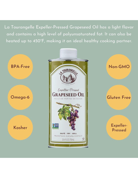 Aceite de Semilla de Uva La Tourangelle 500 ml Prensado en Frío