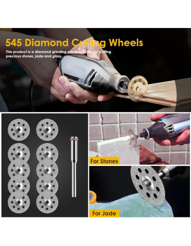 Juego de 44 Piezas de Ruedas de Corte Kuenuilr para Bricolaje