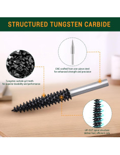 Punta de Burr Taper ToolTrek 5,58 cm Carburo de Tungsteno 2