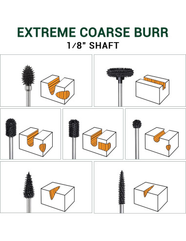 Punta de Burr Taper ToolTrek 5,58 cm Carburo de Tungsteno