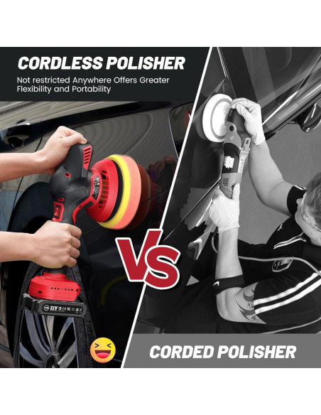 Pulidora Inalámbrica Avhrit 6" 21V 4500 RPM con Accesorios