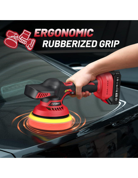 Pulidora Inalámbrica Avhrit 6" 21V 4500 RPM con Accesorios