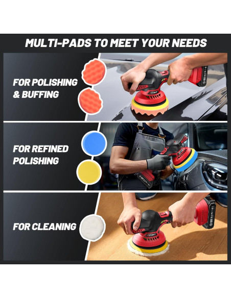 Pulidora Inalámbrica Avhrit 6" 21V 4500 RPM con Accesorios