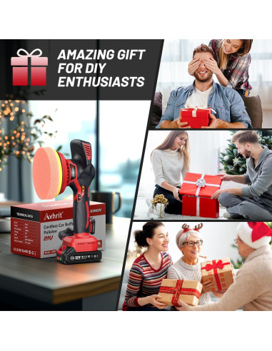 Pulidora Inalámbrica Avhrit 6" 21V 4500 RPM con Accesorios