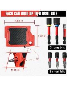 Soporte Magnético para Brocas TMEDW SX086 Rojo 2