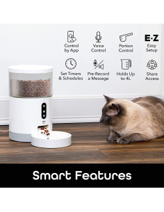 Alimentador Automático Geeni 4L para Perros y Gatos Wi-Fi 2