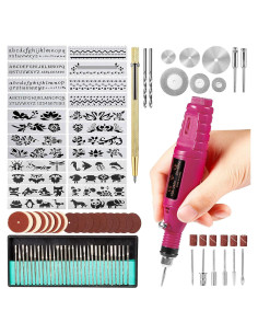 Kit de Grabado Uolor 108 Pcs Eléctrico con 82 Accesorios