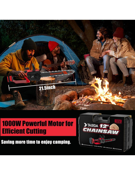 Sierra de Cadena Inalámbrica TAIRDA 12" 1000W Sin Batería