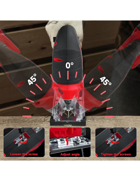 Sierra de calar inalámbrica Milwaukee 18V, corte 0-45