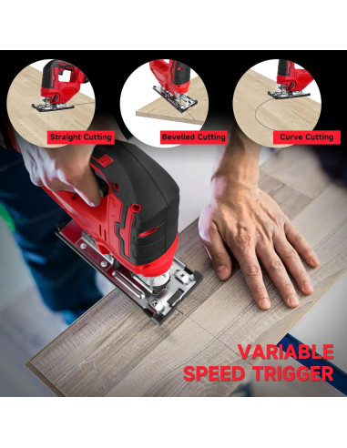 Sierra de calar inalámbrica Milwaukee 18V, corte 0-45