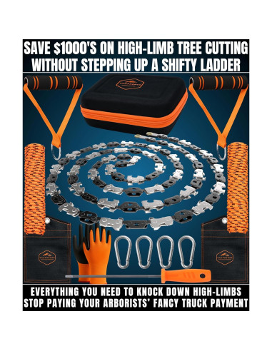 Motosierra Manual CAMPNDOOR 134,6 cm para Poda y Jardín