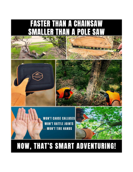 Motosierra Manual CAMPNDOOR 134,6 cm para Poda y Jardín