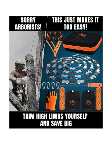 Motosierra Manual CAMPNDOOR 134,6 cm para Poda y Jardín