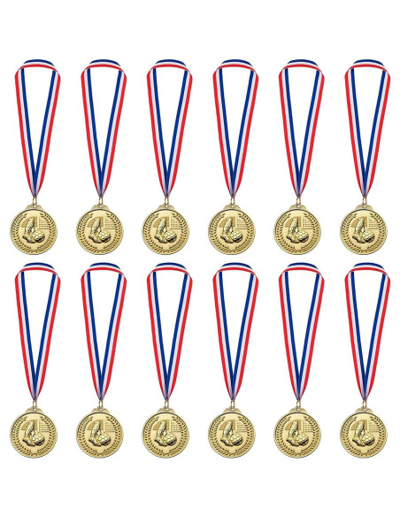 Paquete de 12 Medallas de Fútbol LZHZH para Niños 5 cm Paquete de 12 Medallas de Fútbol LZHZH para Niños 5 cm