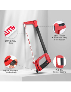Sierra de Arco HAUTMEC 30 cm Ajustable para Metal y Madera 2