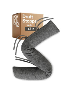 Detenedor de Corrientes Praknu 119 cm Gris - Bloqueador de Puertas