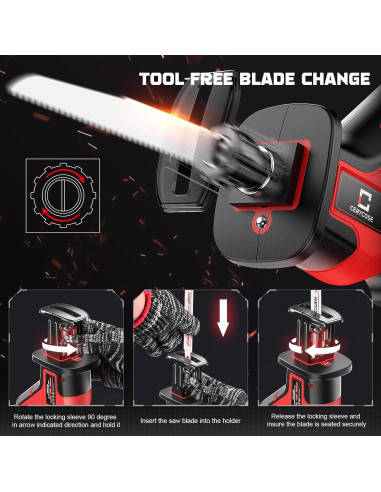 Sierra Recíproca Inalámbrica Cerycose M18 1,45 kg 20,32 cm