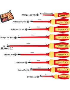 Juego de Destornilladores Aislados ToolinHand 9 PCS 1000V 2