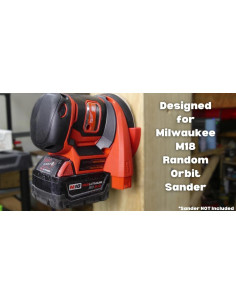 Soporte QuickDock para Lijadora Milwaukee M18 5" (125mm) Rojo 2
