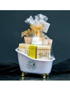 Cesta de Regalo Deluxe The Grecian Soap Company - 6 Piezas Cuidado Piel Almendra 2