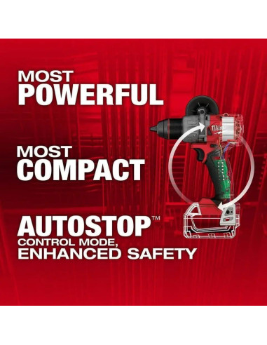 Taladro de Percusión Inalámbrico Milwaukee M18 18V 1/2"