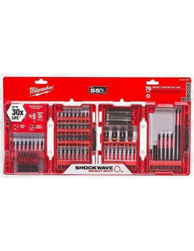 Juego de Puntas de Impacto Milwaukee 70 Piezas Acero