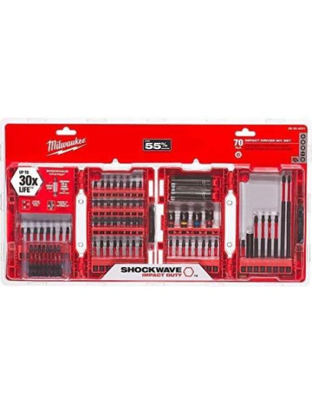Juego de Puntas de Impacto Milwaukee 70 Piezas Acero
