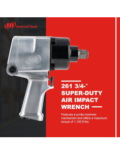 Llave de Impacto Neumática Ingersoll Rand 261 3/4" 1491 Nm 2