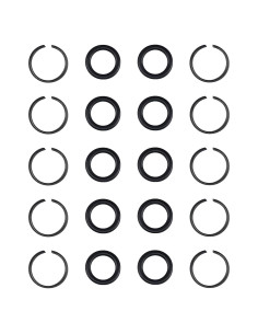 10 Anillos de Retención y O-Rings para Llave de Impacto 1/2"