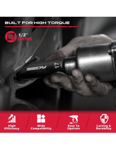 Juego de 29 Piezas de Accesorios de Impacto SEDY 1/2" Métrico 2